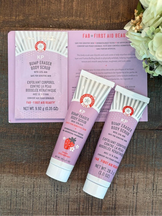 First Aid Beauty Other - NEW First Aid Beauty KP BUMP ERASER Body Scrubs in Fresh STRAWBERRY & Original!